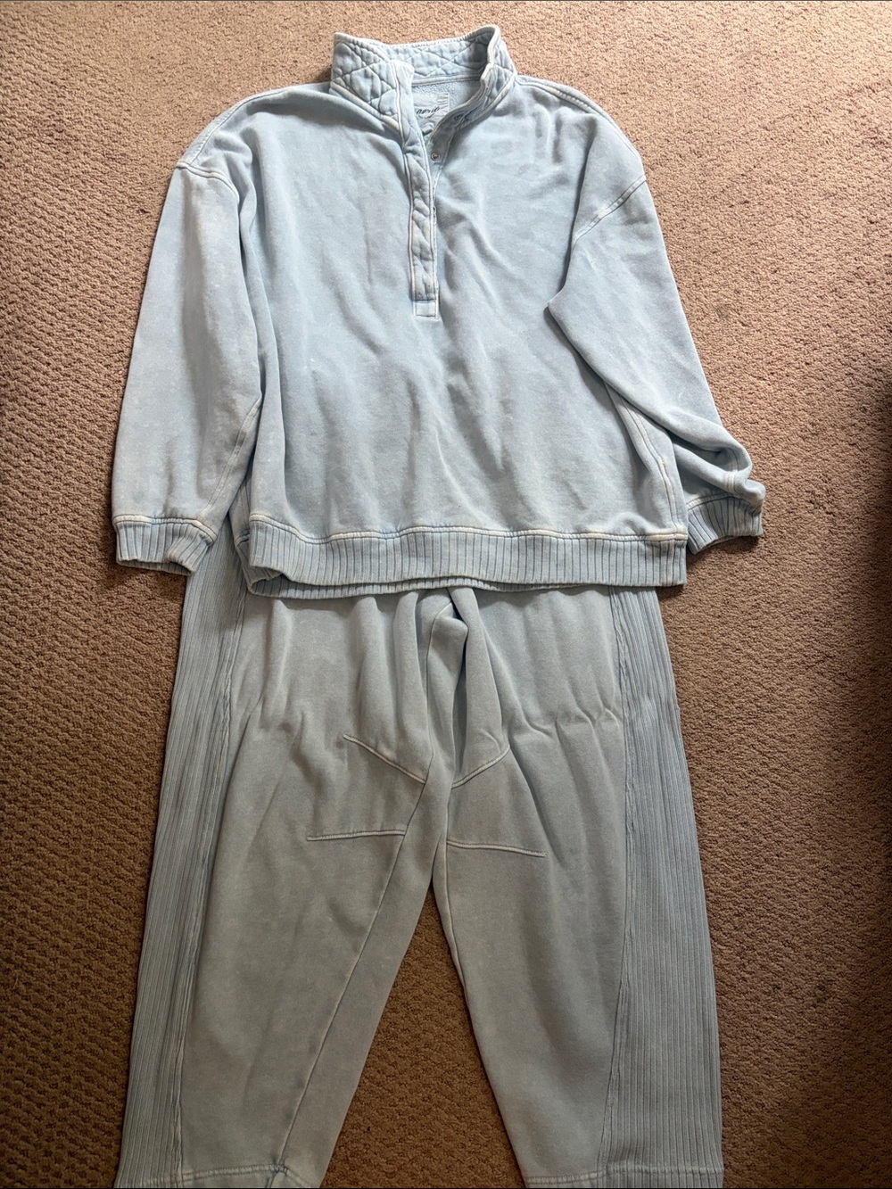 aerie Light Blue Kids Two-Piece Cozy Pajama Set